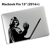 Star Wars Darth Vader v1 for Macbook laptop Die-cut Vinyl decal sticker (Pro 13"(2016+), Gloss Black)
