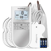 ArchMage Easy to Use TENS Unit Muscle Stimulator with HD Screen, Dual Channel, 4 Electrode Pads, 5 Modes, 16 Intensity Level for Pain Relief Therapy, Pocket Size, FDA Cleared