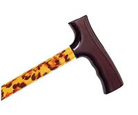 AlexOrthopedic Mobility Support Adjustable Travel Folding Cane with Fritz Handle - Leopard
