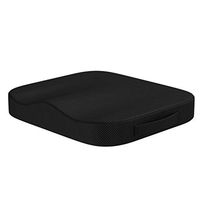 bonmedico Comfort Cushion - Home Office Memory Foam Seat Cushion for Coccyx/Tailbone & Sciatica Pain Relief, Great for Relief with Office Chair Cushion, Car Seat Cushion Or Wheelchair Cushion, Black
