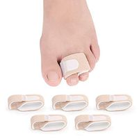 HAIHF Toe Separators for Overlapping Toes, Fabric Toe Splint Toe Cushioned Bandages Finger Protectors Straightener, Bunion Corrector Toe Straightener for Yogis, Ballet and Running
