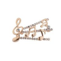 61 Style Women Retro Rhinestone Crystal Flower Wedding Bridal Corsage Brooch Pin Daily Popular Novelty Creation Aesthetic | StyleID - #36_ Golden Note 53.9CM