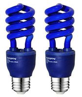 SleekLighting 13 Watt Blue Spiral CFL Fluorescent Light Bulb UL Listed 120Volt, E26 Medium Base.(Pack of 2)