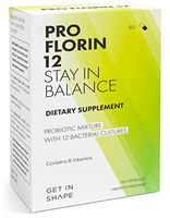 PRO Florin 12 - Probiotic Supplement of 12 Live Intestinal Bacterial Cultures (lactobacillus acidophilus, lactobacillus rhamnosus. Highly Dosed, 20 Billion CFU), Probiotics for Women by Get In Shape