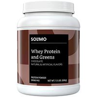 Amazon Brand - Solimo Whey Protein & Greens Blend, Chocolate, 1.5 Pound