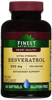Finest Nutrition Resveratrol 500mg Extra Strength, Softgels, 60 ea
