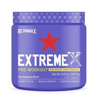 Pre-Workout | Energy Boost | Exercise Friendly | Endurance | Stamina | BlueRaspberry Flavor | Energy Powder | Creatine, Beta-Alanine, Yohimbine | Weight- Loss Blend | Garcinia | 8.73 oz Powder