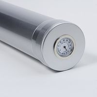 New White Aluminum Travel Cigar Tube Jar Humidor Hygrometer Humidifier