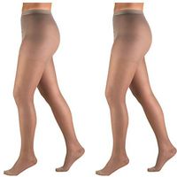 Truform 1775, Women's Sheer Compression Pantyhose, 15-20 mmHg, Queen, Taupe, (Pack of 2)