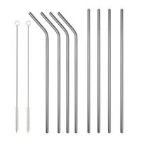 10.5 Inches Long Reusable Stainless Steel Drinking Straws Metal for 30 Oz Yeti Rtic Tumbler