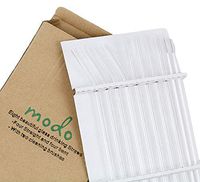 Modo 8 Reusable Glass Straws for Milkshakes, Frozen Drinks, Smoothies, Water Environmentally Friendly