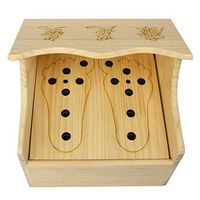 Trycooling Oak Wooden Foot Moxibustion Box Thicken Durable Moxa Burner Acupuncture for Foot Used