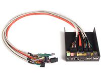 StarTech.com 3.5in Black Multi Port Panel for Front Drive Bay with HD Audio - 1x eSATA / 1x Firewire 400 1394a / 4X USB 2.0 / 2X 3.5mm(35BAYPANELHD)