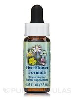 Flower Essence Services Five-Flower Formula, 0.25 Ounce
