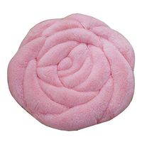 Garneck Reversible Chair Pad Stylish Creative Soft Chair Cushion Plush Rose Seat Cushion Adorable Office Seat Flower Chair Cushion (Deep Pink)