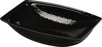 Black Oval Acrylic Pebbled Finish 11 Quart Bowl 13 7/8 x 18 7/8 inch - 4 per case