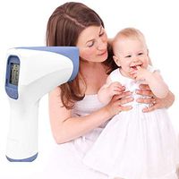  Infrared Forehead Ear Thermometer Fever Alarm and Memory Function,Thermometer Precision Digital Display Forehead and Ear Infrared Thermometer Perfect for Adults, Toddler, Kids and Baby