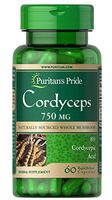 Puritans Pride Cordyceps Mushroom 1500 Milligram, 60 Count