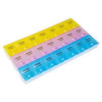 Weekly Pill Organizer 7 Day (3 Times a Day), Large Daily Pill Cases for Pills/Vitamin/Fish Oil/Supplements(Morn NOON EVE) Portable Travel Pill Organizer