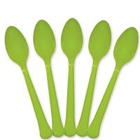 Extra Heavy Weight Plastic Spoons | 20ct (Kiwi)