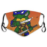 Leonardo Teenage Mutant Ninja Turtles Kids Girls Boys Adjustable Earloop Face Ma-sk, Anti-dust Mouth Ma-sk, Anti Pollution Ma-sk,Reusable Protection Ma-sk,Pollen Ma-SKS,Anti-smog Ma-sk