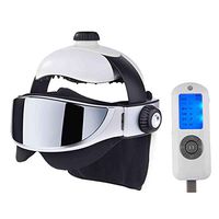 Head Massager Helmet - Head, Neck and Eye Massager 3 in 1 with Music and Air Pressure for for Stress & Headache Relief