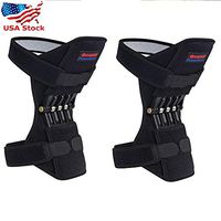 Knee Booster Brace, Rebound Spring Force Power Enhancer, Joint Support Knee Pads Adjustable Protection for Outdoor Sports Running Mountaineering Exercising 2Pcs