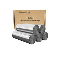 Small garbage bag, 4 Gallon Medium Kitchen Garbage Bags, 100 Count (5 pack) Durable Multipurpose Everyday Use Trash Liners for Bathroom, Bedroom, Home, Office, Trash Cans and Garbage Bins