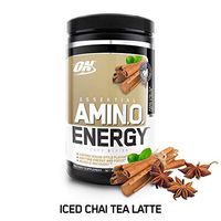 OPTIMUM NUTRITION ESSENTIAL AMINO ENERGY, Iced Chai Tea Latte, Keto Friendly BCAAs, Preworkout and Essential Amino Acids with Green Tea and Green Coffee Extract, 30 Servings