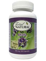 Natural Alfalfa Supplement 500mg 250 Capsules [2 Bottles] by Total Natural, Premium Wild Harvest Alfalfa Tablets for Regulating Cholesterol, Acid-Base Balance