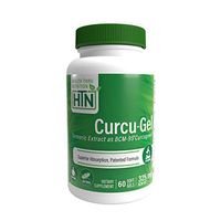 Curcu-Gel 325mg BCM-95 High Absorption Bio - Curcumin Complex - Soy-Free - Non GMO (250mg Total Curcuminoids with Essential Oils of Turmeric Rhizome) 60 Softgels