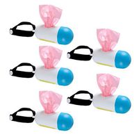 HEALLILY Garbage Bag Box Pill shape Portable Plastic Hanging Baby Diaper Garbage Rubbish Bag Container Strollers Hanging Box Travel for Strollers Bathroom Car (5 Sets Random Color)