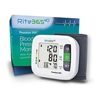 Wrist Blood Pressure Monitor by Rite365 - Automatic -FDA Approved - for Home and Travel - Deluxe Carry Case, Large Easy to Read Font (Tonometer)-AAA Batteries Included