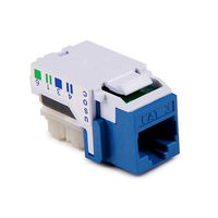 Hellermann Tyton RJ11FC3-BLU Category 3-6P6C RJ11 USOC Keystone Jack, Blue