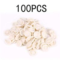 Milisten 100Pcs Disposable Latex Finger Cots Fingertips Protective Gloves Nail Art Finger Protector (White)