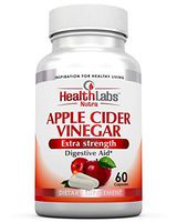 Health Labs Nutra Apple Cider Vinegar Capsules (1300 mg) Non-GMO, Gluten Free, Vegan | Natural | Made in the USA | Pack of 6