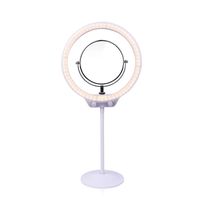 DUcare LED Ring Makeup Mirror & Livestream Dimmable Smartphone Youtube Facebook Camera Video Shooting with Phone Holder 5500K 7.5W