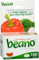 Beano Food Enzyme Dietary Supplement Tablets - 100 ct, Pack of 2