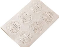 GraduationMall Excellence Certificate Seals Award Seals Stickers Silver, 6 Sheets