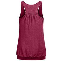 Fudule Workout Tops for Women Crewneck Wrinkled Sleeveless Shirts Breathable Yoga Running Active Racerback Tops Blouses