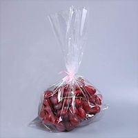 CHuangQi 100pcs Clear Cellophane Candy Bags (6.3 x 9.4inch, 2.0mil), Food-Safe Clear Plastic Flat Cello Wrap, Great for Bakery, Candle, Soap and Cookie