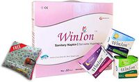 Winion Negative Ion Sanitary Napkin Gift Bundle with 16/19 Packs + Vaginal Health Indicator + Sanitary Pouch + Document Bag by Winalite (Mix Box (19 Packs), Free Gift: Sanitary Pouch)