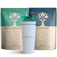 LYFE FUEL Meal Replacement + Post Workout Recovery Shake Bundle | Keto, Vegan & Gluten Free Plant Based Protein | Vanilla + Vanilla | Made with Superfoods + Organic Greens | 28 Servings