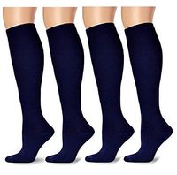 MojaSports Compression Socks - BEST Graduated Athletic & Medical Use for Men & Women, for Running, Flight, Travel, Nurses - Boost Performance, Blood Circulation & Recovery (Navy, Sm/Med, 2Pr)