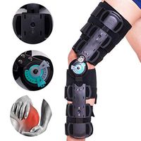 XMJESS Hinged ROM Knee Brace with Strap, Adjustable Post Op Patella Brace Support, Knee Immobilizer Stabilizer for ACL/PCL, Ligament Injured and Fractured, Universal Size