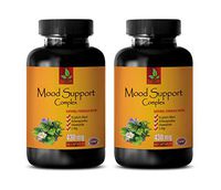 Mood and Focus Supplements - Mood Support Complex - Natural Formula - GABA for Sleeping - 2 Bottles 120 Vegetable Capsules