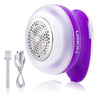 Sweater Fabric Shaver Rechargeable, 2020 New Electric Lint Pilling Remover for Clothes, Sweater Trimmer Defuzzer, Fast & Durable, Easy Remove Fuzz, Pills, Bobbles-Purple