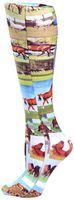 Celeste Stein Therapeutic Compression Socks, Horse Collage, 15-20 mmHg, Moderate