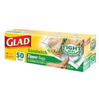 Glad Zipper Bags, Sandwich 50 bags