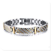 MFWallMirror Magnetic Bracelet Stainless Steel Magnet Bracelet Men and Women Health Care Energy Magnetotherapy Painkiller Healthy Energy Tool Adjustment